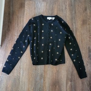 Whimsigoth vintage beaded wool sweater